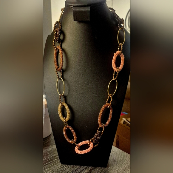 Joan Rivers Sea Beaded Linked Necklace 36" Long - Picture 1 of 7